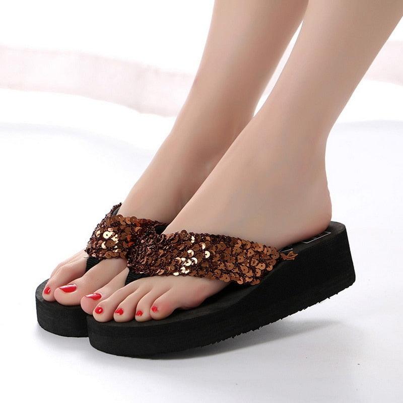 Pink Stevvex women's open-toe platform sandals with butterfly design, comfortable summer slippers, dressy modern style.