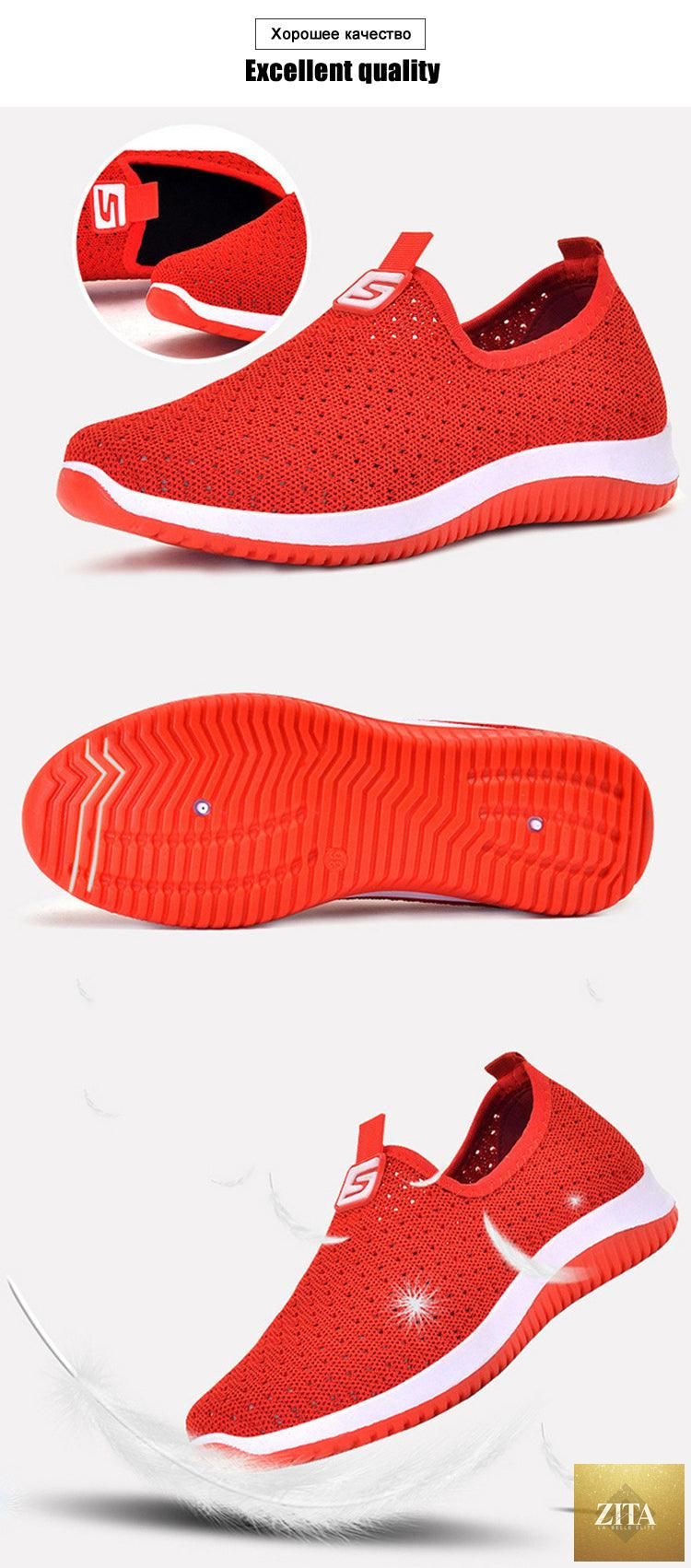 Women's Sneakers Espadrrilles Breathable Mesh Summer Shoes For Women Walking Solid Non Slip Casual Shoes Girls Tennis Slip On Sneakers Lightweight Comfortable Mesh Casual Sneakers