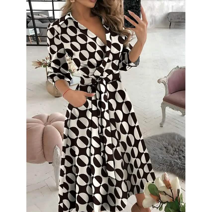 Women's A-line dress from DailySale featuring a flowy design and vibrant pattern, perfect for casual or semi-formal wear.