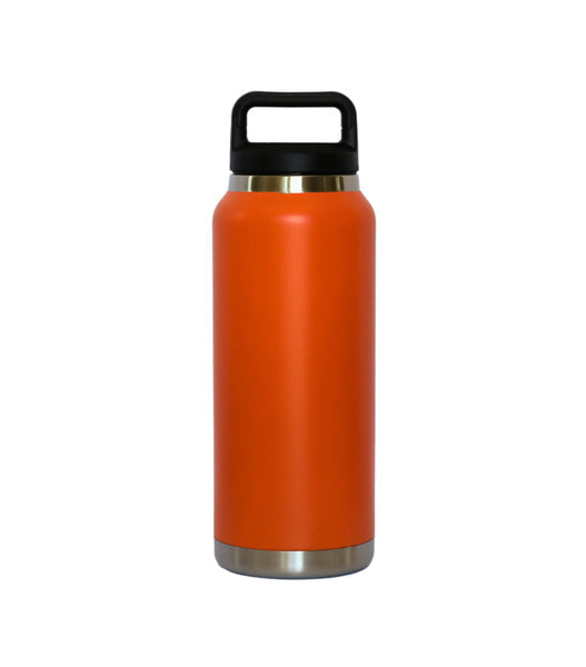36 Oz Stainless Steel Twist-Off  Cap Water Bottle  - Orange Fuchsia Metis